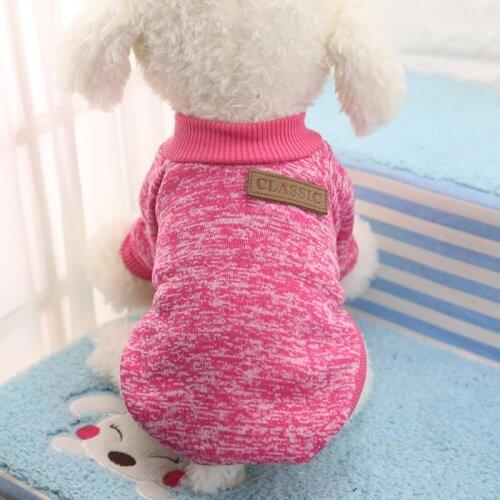Classic Winter Warm Dog Clothes Puppy Pet Cat Jacket Coat Fashion Soft Sweater Clothing For Chihuahua Yorkie 7 Colors XS-2XL