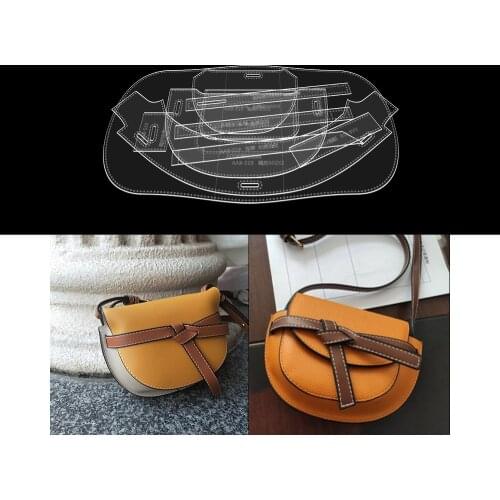 Diy Handmade Leather Womens Shoulder Bag Messenger Bag Backpack Acrylic Pattern Drawing Leather Art Paper Pattern Template