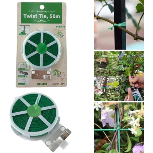 All-Purpose PE-Coated Garden Plant Ties with Trimmer Upgraded Twist Ties Plant Support Gardening Office Home Cable Organizing