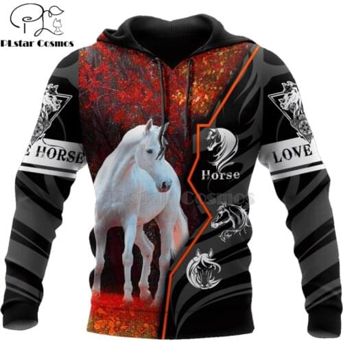 Hot sale Men women beautiful horse racing limited edition 3d zipper hoodies long sleeve Sweatshirts jacket pullover tracksuit-14