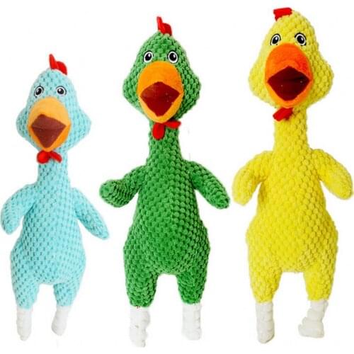 Soft Dog Chew Toys Squeaky Sound Pet Toy Interactive Plush Screaming Chicken Interesting Cat Toys For Dogs Pets Supplies