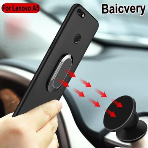 Finger Ring Soft Cover for Lenovo A5 Kickstand Magnetic Bracket Case for Lenovo A5