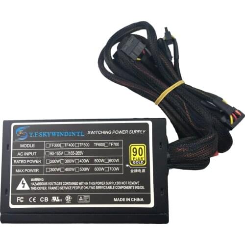 Real 600W Power Supply for PC 600W ATX PSU Power Supply PSU PFC Silent Fan ATX 24pin 12V PC Computer SATA Gaming PC PSU