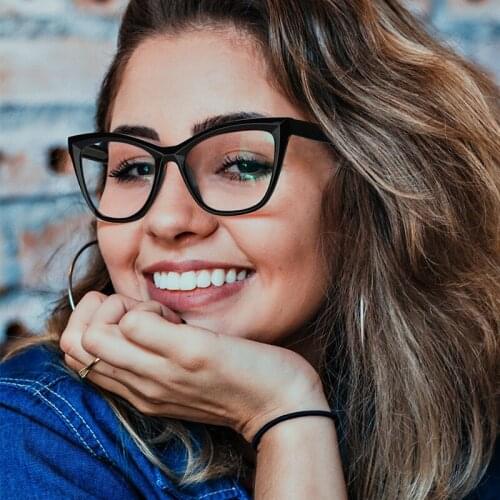 Retro Gray Red Blue Light Blocking Glasses Frame Women Optical Clear Cat Eyewear Frames Blocking Gaming Glasses UV400 NX
