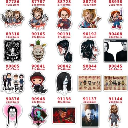 DIY Craft Supplies Sewing Accessories Cartoon Horror Movies Printed Planar Resins Mold 10 Pieces. PR-87786