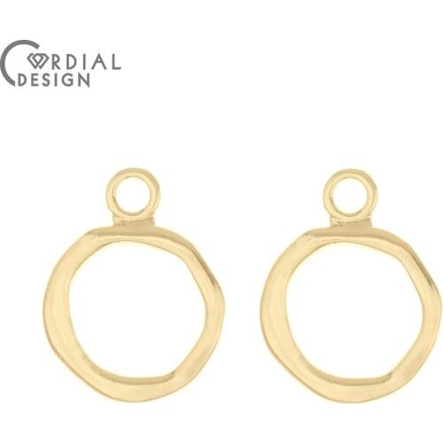 Cordial Design 100Pcs 20*27MM Jewelry Accessories/Loop Shape/DIY Making/Earrings Charms/Hand Made/Jewelry Findings & Components