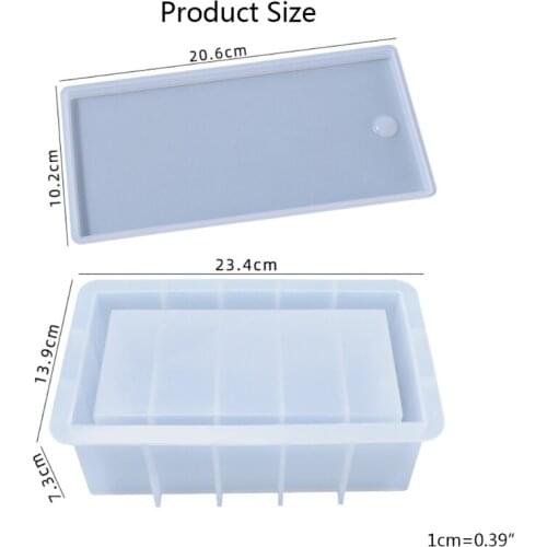 Dominoes Box with Lid Epoxy Resin Mold Chess Tissues Storage Case Silicone Mould