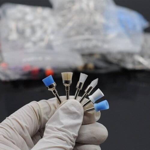 Dentist Lab Item Assorted Polisher Brush Wheel Latch Bowl Type Colorful