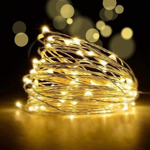 2M 3M 5M 10M Copper Wire LED String lights Holiday lighting Fairy Garland For Christmas Tree Wedding Party indoor Decoration