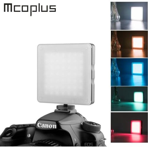 Mcoplus RGB Mini LED Video Photography Light Built-in lithium battery for Smartphone Tablet Laptop Notebook Vlog Fill Light For