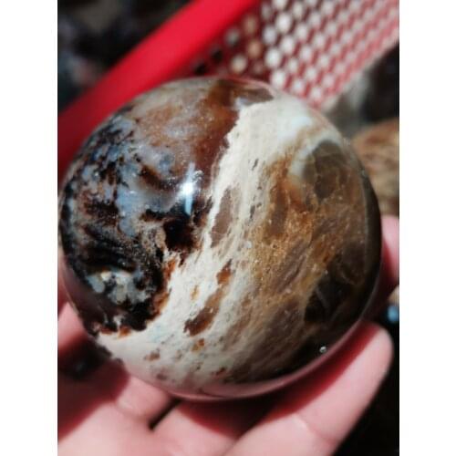 Mysterious natural crystal ball Greyball healing + bracket healing