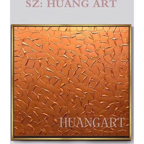 Thick oil knife scraping the 3 d yellow and silver, and bronze modern abstract yan piece of sofa decorate kitchen master room ha