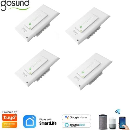 New Tuya Gosund US Smart Dimmer Switch WiFi Smart Light Switch Work With Alexa Google Home Smart Life/Gosund APP Remote Control