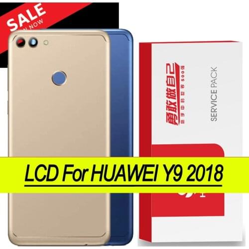 Back Cover For Y9 2018 Back Battery Cover Rear Housing Door Case For Huawei Y9 2018 Battery Cover With Camera Lens