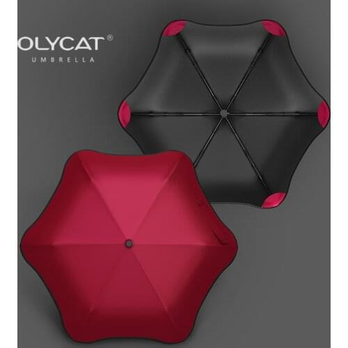 OLYCAT New Creative Long handle Flower Shape Windproof Anti-UV Elegant Women Parasol Sunny And Rainy Umbrella