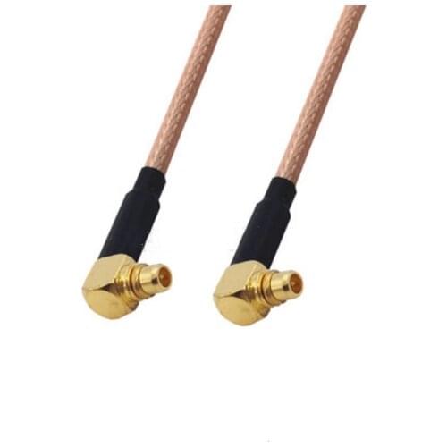 1pcs MMCX Male to MMCX Male Right Angle Connector Pigtail Jumper RG316 Cable 50 ohm