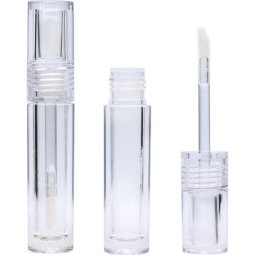 100pcs 5ML Empty Lipstick Tubes circle Transparent Lip Gloss Tubes Hollow head 4 sytles Wand Lip Gloss Tubes Clear bottles C115