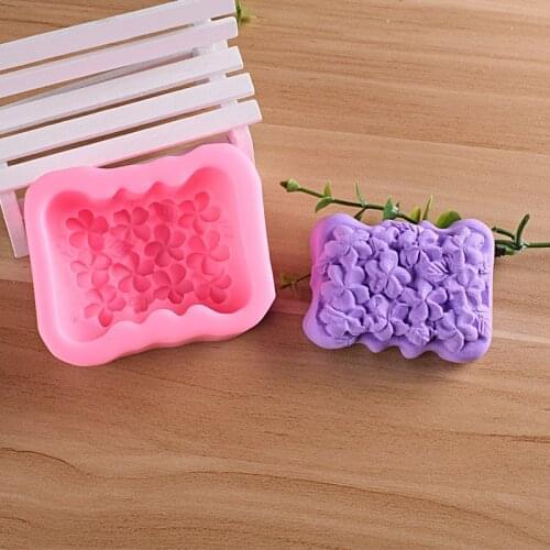 3D Flower Shape Soap Silicone Mold Form DIY Fondant Cake Decorating Baking Tools Handmade Sugarcraft Candy Chocolate Molds