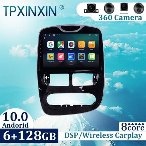6+128GB For Renault Clio 2013-2015 Android 10 Carplay Radio Player Car GPS Navigation Head Unit Car Radio with Screen