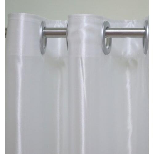 White Satin Curtain For Living Room Home Bedroom Window Curtains Modern underlay Blackout translucent Floor-to-ceiling Curtains