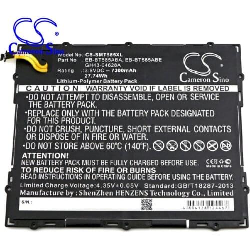 CameronSino for SAMSUNG Galaxy Tab A 10.1 2016 TD-LTE SM-P585Y SM-T580 SM-T580NZKAXAR SM-T585 SM-T585C SM-T585M battery
