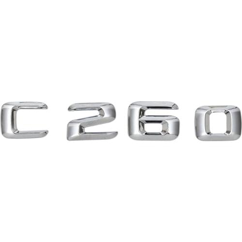 For C Class C260 w204 w203 w211 w210 w212 w205 w124 w163 cla gla Rear Trunk Letters Emblem Badge Logo Car Styling
