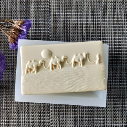 DW0140 PRZY Three Camels Silicone Mold Soap Mould Animals Handmade Soap Making Molds Candle Silicone Mold Resin Clay Mold