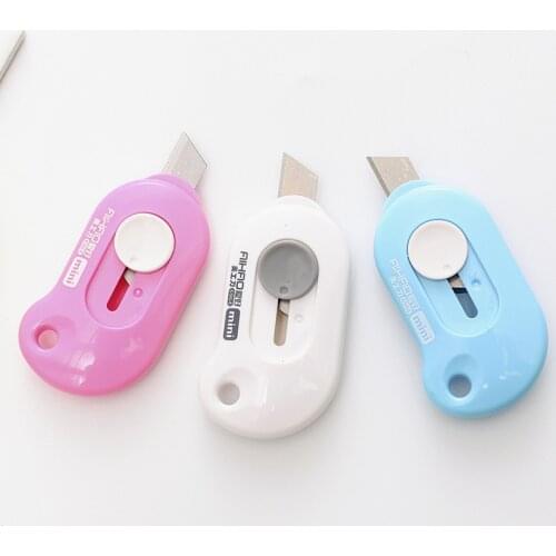 Mini Kawaii Utility Knife Box Cutter Letter Paper Knives DIY Art Craft Stationery Knife For Decoration Diary School Supplies