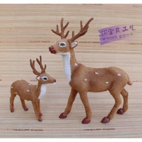 Simulation sika deer fur model male deer toy ornament home decoration gift h1456