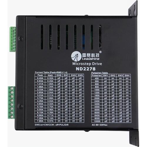 ND2278 update MD2278 Leadshine NEMA34 NEMA42 2phase stepper motor driver 80-220VAC 7.8A CNC Router