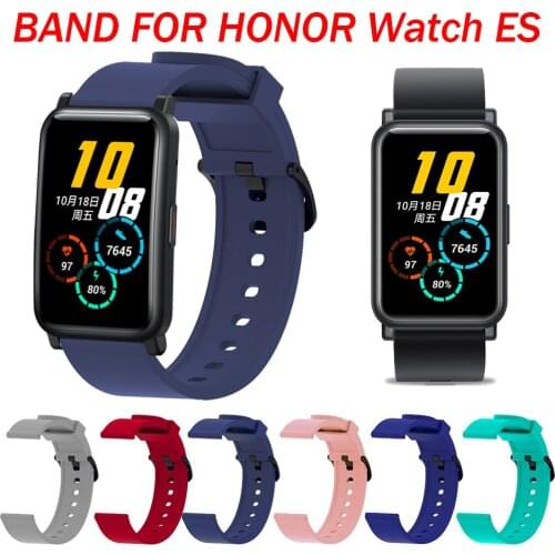 New 20mm Sports Silicone Wrist Band for Honor ES Smart Watch Soft Strap Watchband Bracelet Replaceable Bands Correa Accessories