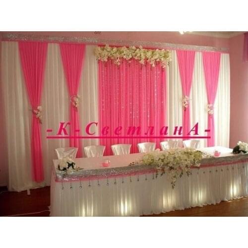 New pink color Wedding Backdrop stage drape Curtain For wedding decoration 10ft x 20ft