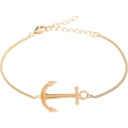 Whoesale Summer Fashion Stainless Steel Link Chain Anchor Bracelet for Men and Women Jewellery