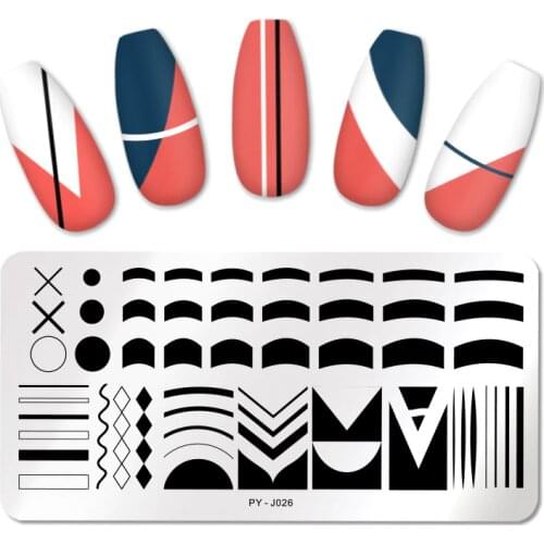 PICT You Nail Stamping Plates French Tip Pictures Nail Art Stamping Template Stainless Steel Nail Design Stencil Tools