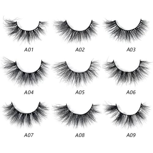 Flash girl A series 9 models 100% handmade 3D real mink eyelash thick Fake Eyelashes with Love gift