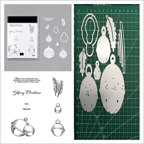Christmas Bells Metal Cutting Dies and Stamps Stencils Scrapbooking Photo Album Card Paper Embossing Craft DIY Die Cut 2021