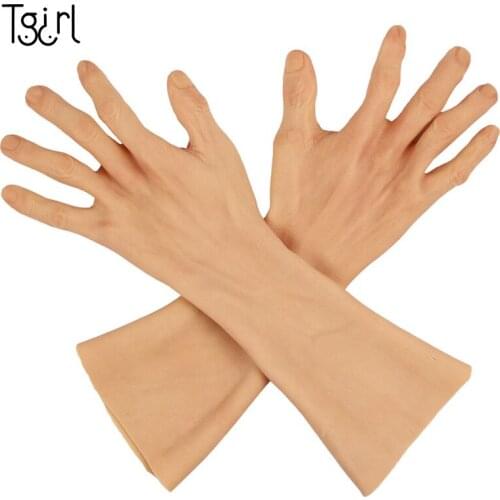 Silicone Prosthesis Hand Sleeve Highly Simulated Skin Artificial Arm Cover Scars
