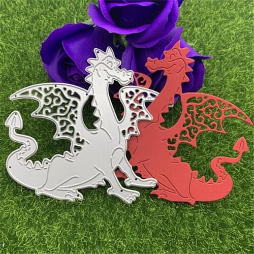 Spitfire Dragon Cute Pterodactyl Flying Dragon Hand Embossed DIY Album Scrapbook Greeting Card Decoration Metal Cutting Mould