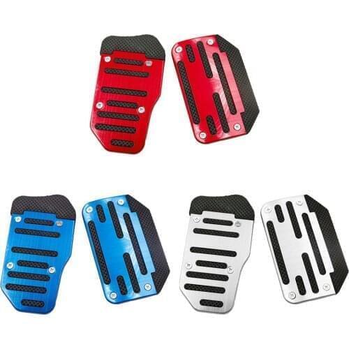 Universal Aluminum Alloy Car Pedal Modification Anti-Skid Brake Pad Cover Foot Pedal Clutch Accelerator Auto Accessories