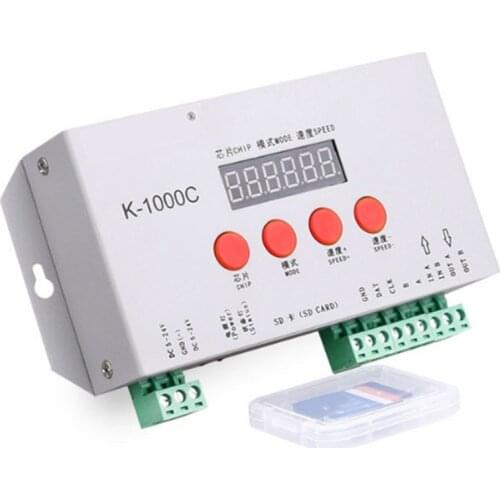 TOP K-1000C Controller K1000C WS2812B WS2811 APA102 T1000S WS2813 LED 2048 Pixel Program Controller DC5-24V