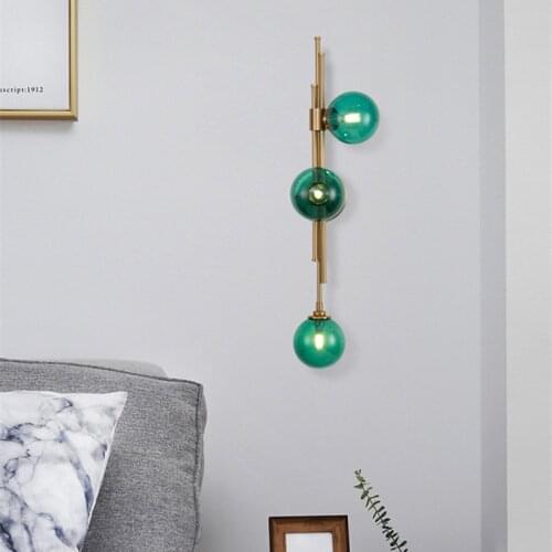 Vintage Glass Wall Lamps Wall Living Room Bedroom Study Mirror Light Sconce Light Nordic Simple Fixtures Deco Bedside Luminaire