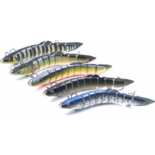 Wokotip 1pcs Sinking Wobblers Swimbait 10cm 10.5g 9 Segments Fishing Lures Multi Jointed Carp fishing trout pesca fishing tackle