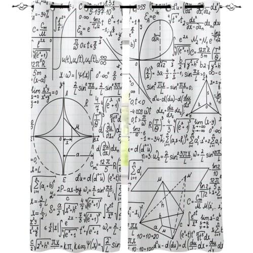 Mathematical Symbol Geometry Window Curtains Living Room Kitchen Curtains Modern Home Decor Bedroom Treatment Drapes