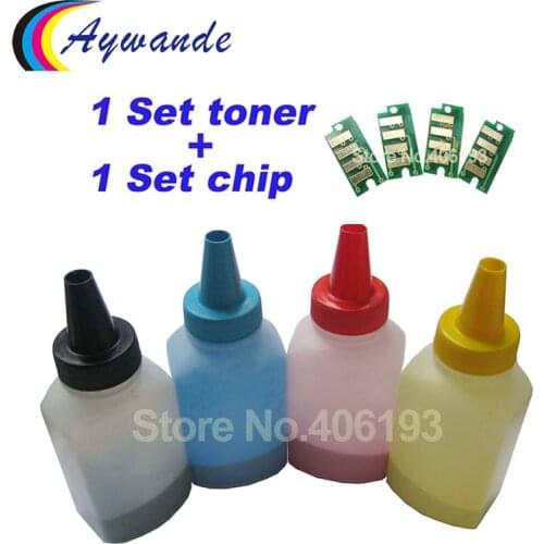 Refill toner and chip for Xerox Phaser 6000 6010 WorkCentre 6015 Color toner powder Reset chip
