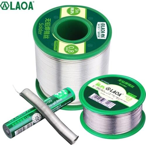LAOA Active Lead-free Solder Wire 0.8mm for Electric Soldering Iron Welding Belt Rosin Core Tin 99.3% Contained High Purity Tin