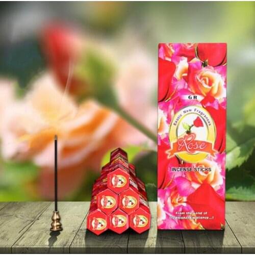 Fragrant Aromatic Indoor Spice Good India Incense Rose Aroma Incense Stick for Sleep Health Incense Air Clean
