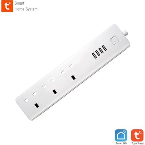 Tuya Smart Home Automation WiFi power strips 4 outlets support Alexa Google Assistant