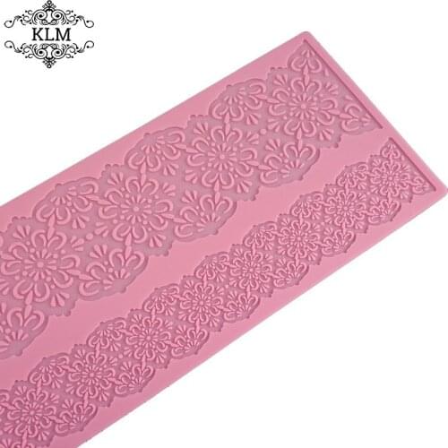 Floral lace silicone mold Cake edge tools New birthday cake mold KLM-C001