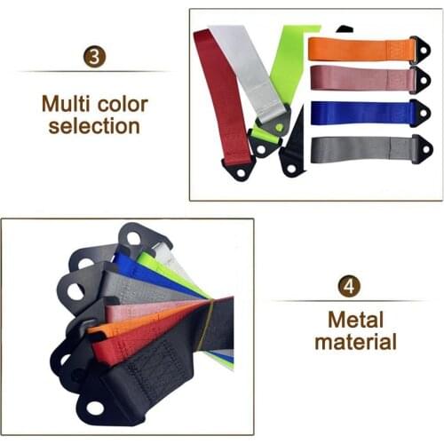 Decorative Trailer Belt with Tow Rope Tow Strap Universal Tow High Quality Bars Racing Car Ropes/Hook/Towing R9Z6