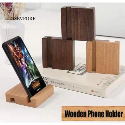 Wooden Phone Holder For iPhone 12 SE 2 11 Pro Max X Creative Mobile Phone Brackets For Samsung S20 S10 Tablet Desk Phone Support